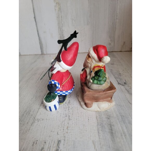 Santa Claus claydough tree candy cane ceramic santa variety set xmas - Picture 4 of 7